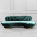 Northpol 3 Seater Velvet Sofa in - Elegant Comfort 242cm x 100cm x 78cm - Cotton Home