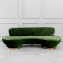 Northpol 3 Seater Velvet Sofa in - Elegant Comfort 242cm x 100cm x 78cm - Cotton Home