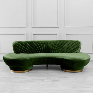Northpol 3 Seater Velvet Sofa in - Elegant Comfort 242cm x 100cm x 78cm - Cotton Home