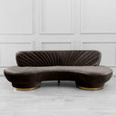 Northpol 3 Seater Velvet Sofa in - Elegant Comfort 242cm x 100cm x 78cm - Cotton Home