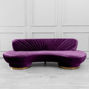 Northpol 3 Seater Velvet Sofa in - Elegant Comfort 242cm x 100cm x 78cm - Cotton Home