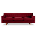 Gleason 3-Seater Velvet Sofa - Luxurious Emerald Green Upholstery - L220cm x W85cm x H76cm - Free Delivery & Assembly - Cotton Home