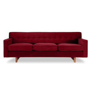 Gleason 3-Seater Velvet Sofa - Luxurious Emerald Green Upholstery - L220cm x W85cm x H76cm - Free Delivery & Assembly - Cotton Home