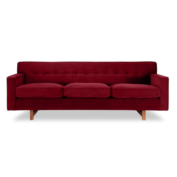 Gleason 3-Seater Velvet Sofa - Luxurious Emerald Green Upholstery - L220cm x W85cm x H76cm - Free Delivery & Assembly - Cotton Home
