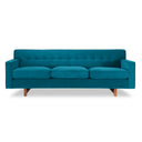 Gleason 3-Seater Velvet Sofa - Luxurious Emerald Green Upholstery - L220cm x W85cm x H76cm - Free Delivery & Assembly - Cotton Home