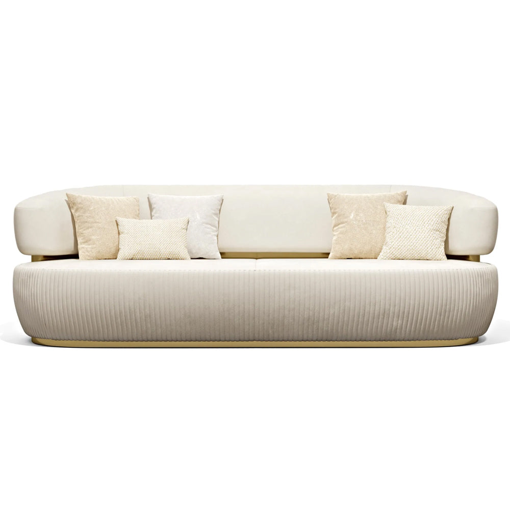 Nova 3-Seater Velvet Sofa in  â€“ Luxurious Comfort, L230cm x W110cm x H86cm - Cotton Home