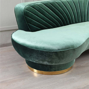 Northpol 3 Seater Velvet Sofa in - Elegant Comfort 242cm x 100cm x 78cm - Cotton Home