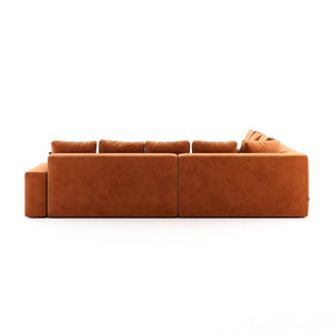 Harmony Haven 4 Seater Sofa in Luxurious Brown Velvet â€“ L350cm x W180cm x H75cm Stylish, Comfortable, and Durable Sofa for Elegant Living Spaces - Cotton Home
