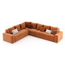 Harmony Haven 4 Seater Sofa in Luxurious Brown Velvet â€“ L350cm x W180cm x H75cm Stylish, Comfortable, and Durable Sofa for Elegant Living Spaces - Cotton Home