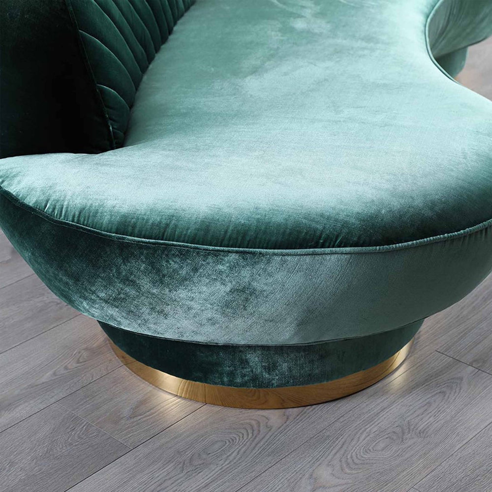 Northpol 3 Seater Velvet Sofa in - Elegant Comfort 242cm x 100cm x 78cm - Cotton Home