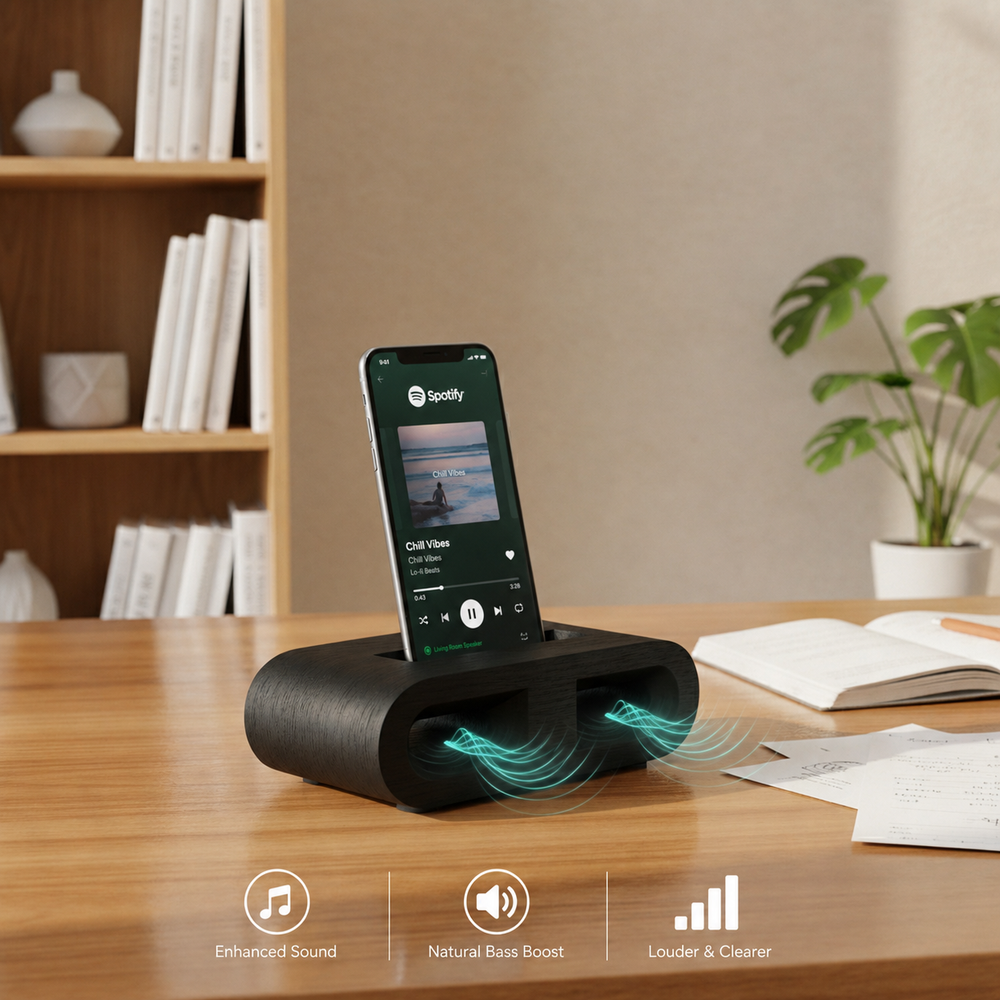Adel Natural Sound Amplifying Mobile Stand – Black