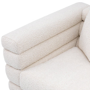 White New York Sofa Brushed brass finish legs - Cotton Home