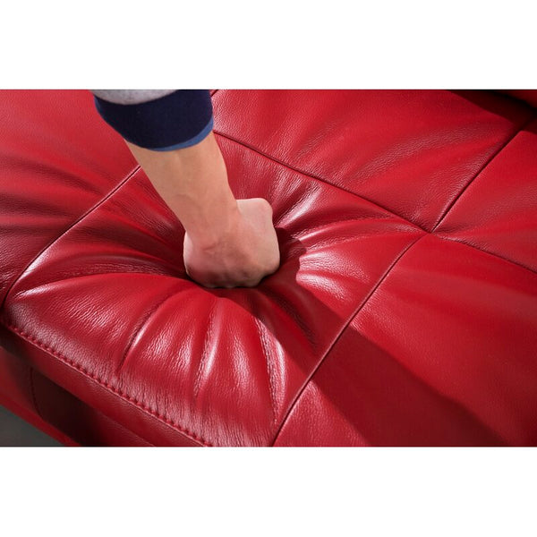 Marcels Wide Leather Match Sofa & Chaise - Cotton Home