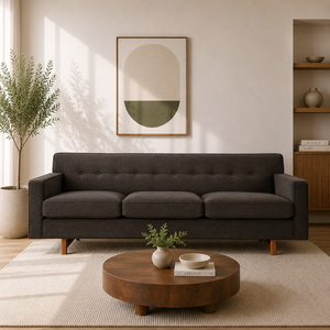 Gleason 3-Seater Velvet Sofa - Luxurious Emerald Green Upholstery - L220cm x W85cm x H76cm
