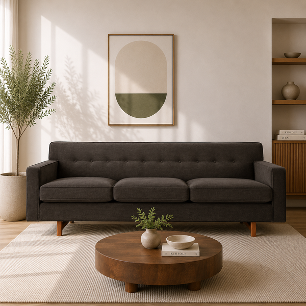 Gleason 3-Seater Velvet Sofa - Luxurious Emerald Green Upholstery - L220cm x W85cm x H76cm