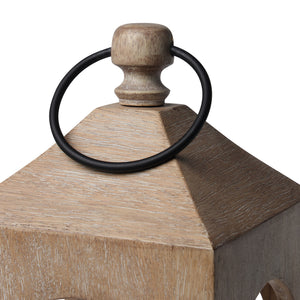 Era Wooden Lantern, Set Of 2 - Whitewash