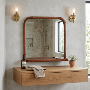 Erica Wall Mirror - Walnut