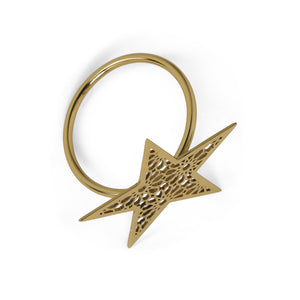 Noor 3 Piece Star Napkin Ring - Gold