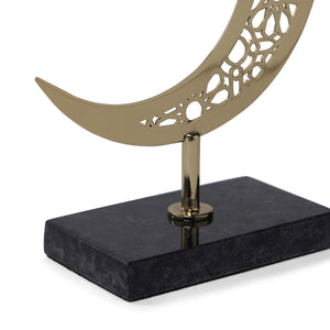 Hilal Crescent Moon Metal Decor, Set of 2 - Gold