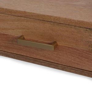 Array Ladder Desk With EPL Finish - Natural & Gold