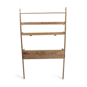 Array Ladder Desk With EPL Finish - Natural & Gold