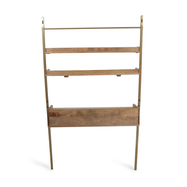 Array Ladder Desk With EPL Finish - Natural & Gold