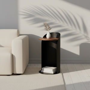 Tia Metal Side Table - Black
