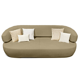 Nova 3-Seater Velvet Sofa in  â€“ Luxurious Comfort, L230cm x W110cm x H86cm - Cotton Home