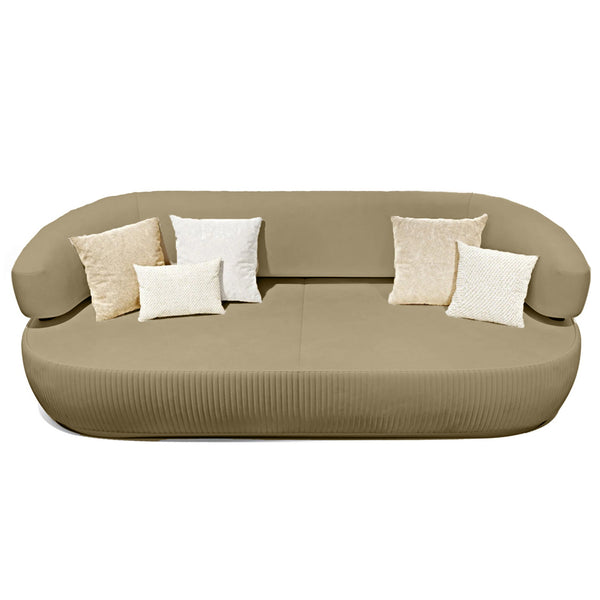 Nova 3-Seater Velvet Sofa in  â€“ Luxurious Comfort, L230cm x W110cm x H86cm - Cotton Home