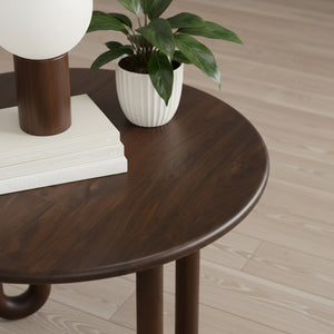 Ora Wooden Side Table - Walnut