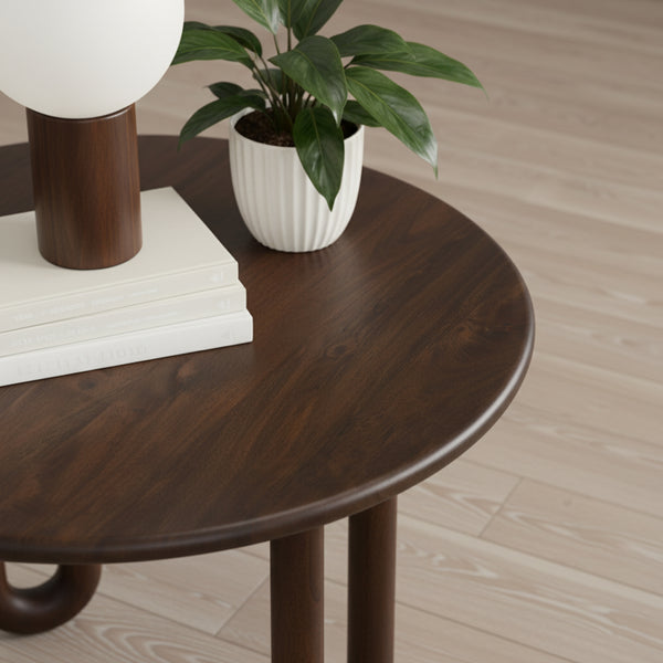 Ora Wooden Side Table - Walnut
