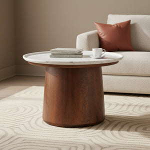 Elara Tables With Marble Top, Set of 2