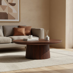 Agnus Coffee Table, Large - Dark Walnut