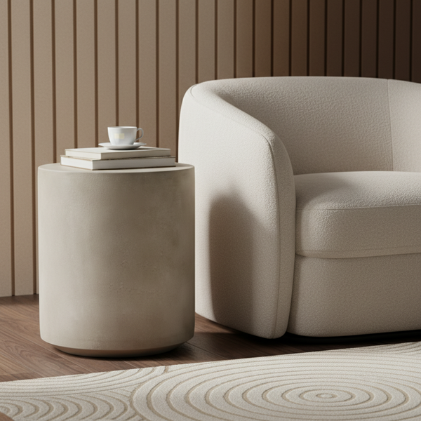 Oslo Metal Side Table - White