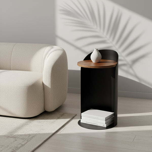 Tia Metal Side Table - Black