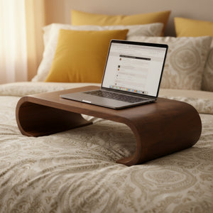 Lucy Wooden Laptop Stand - Brown