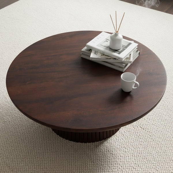 Agnus Coffee Table, Large - Dark Walnut