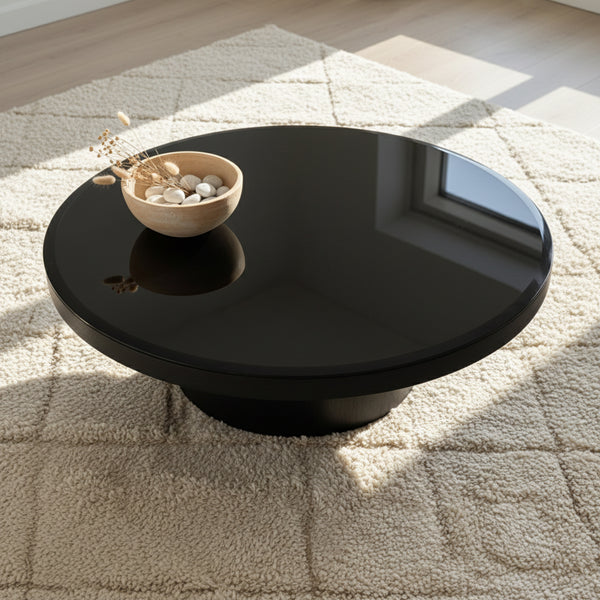 Miyo Black Glass Coffee Table