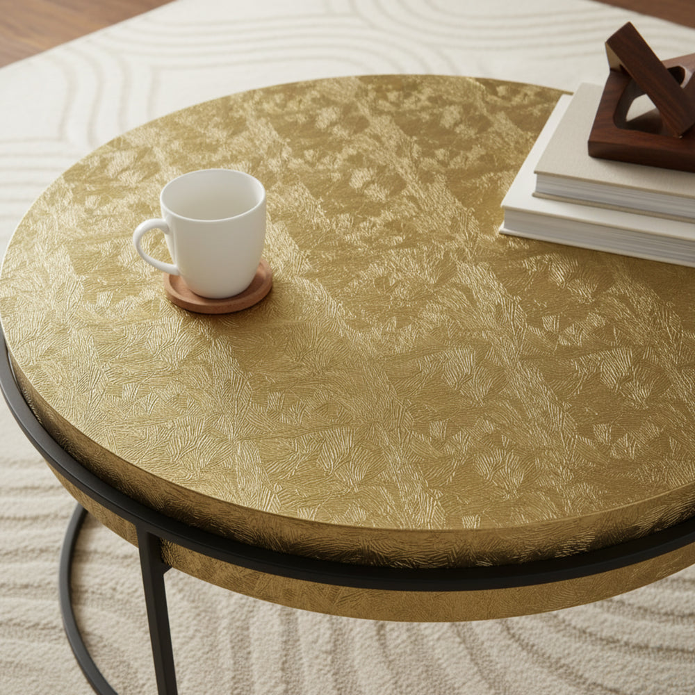 Filo Nesting Coffee Table, Set Of 2 - Gold