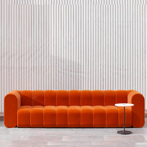 Yawalrack Modern Velvet Upholstered Sofa 3-Seater Sofa Luxury Sofa - Cottonhome.ae