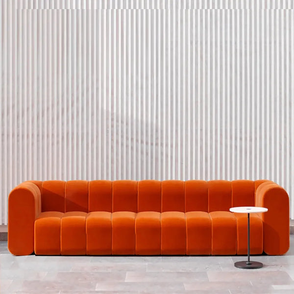 Yawalrack Modern Velvet Upholstered Sofa 3-Seater Sofa Luxury Sofa - Cottonhome.ae