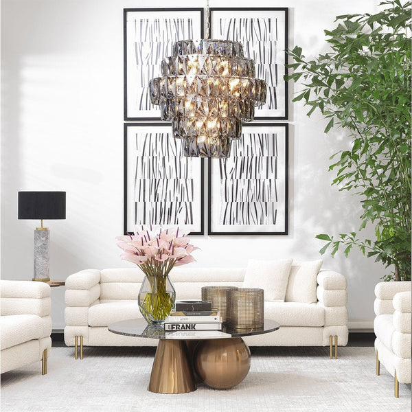 White New York Sofa Brushed brass finish legs - Cotton Home