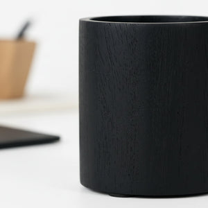 Adel Wooden Pen Holder - Black