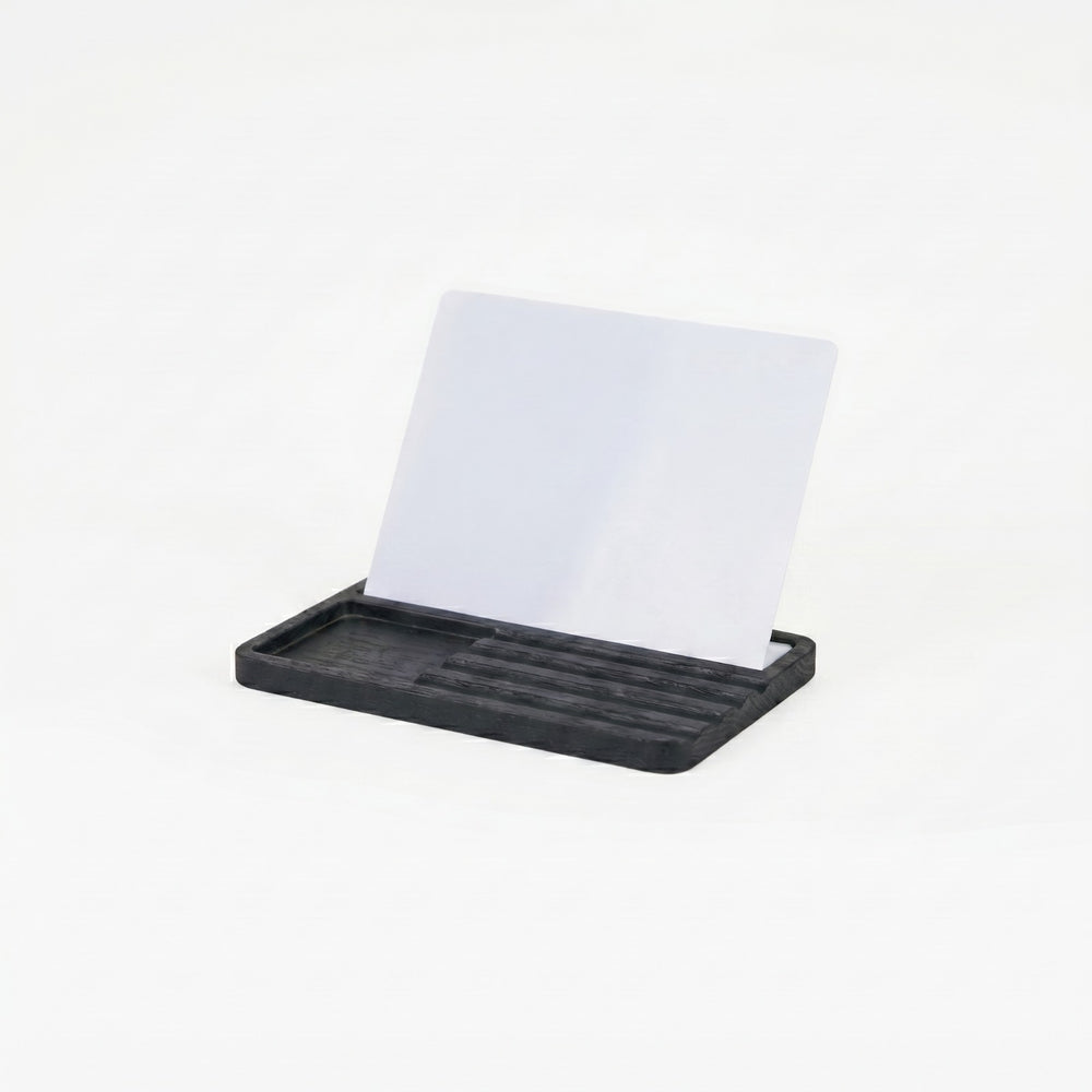 Adel Wooden Ipad Stand With Slots, Large - Black