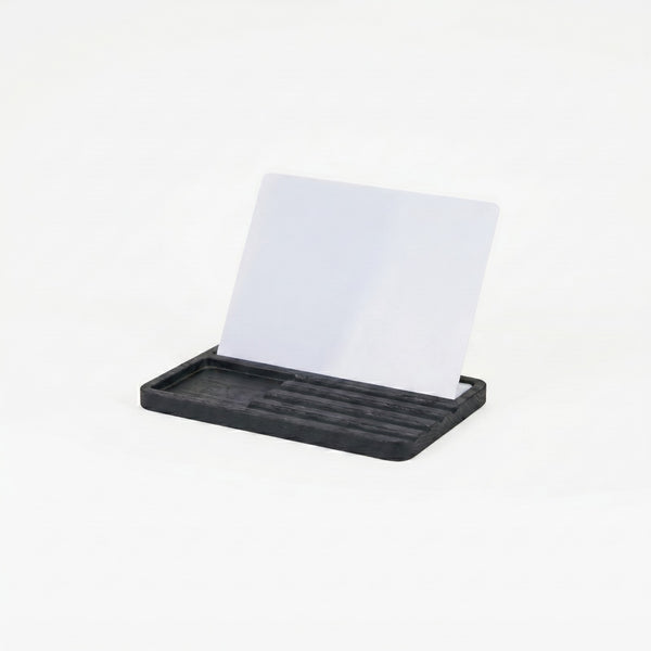 Adel Wooden Ipad Stand With Slots, Small - Black