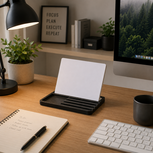 Adel Wooden Ipad Stand With Slots, Small - Black