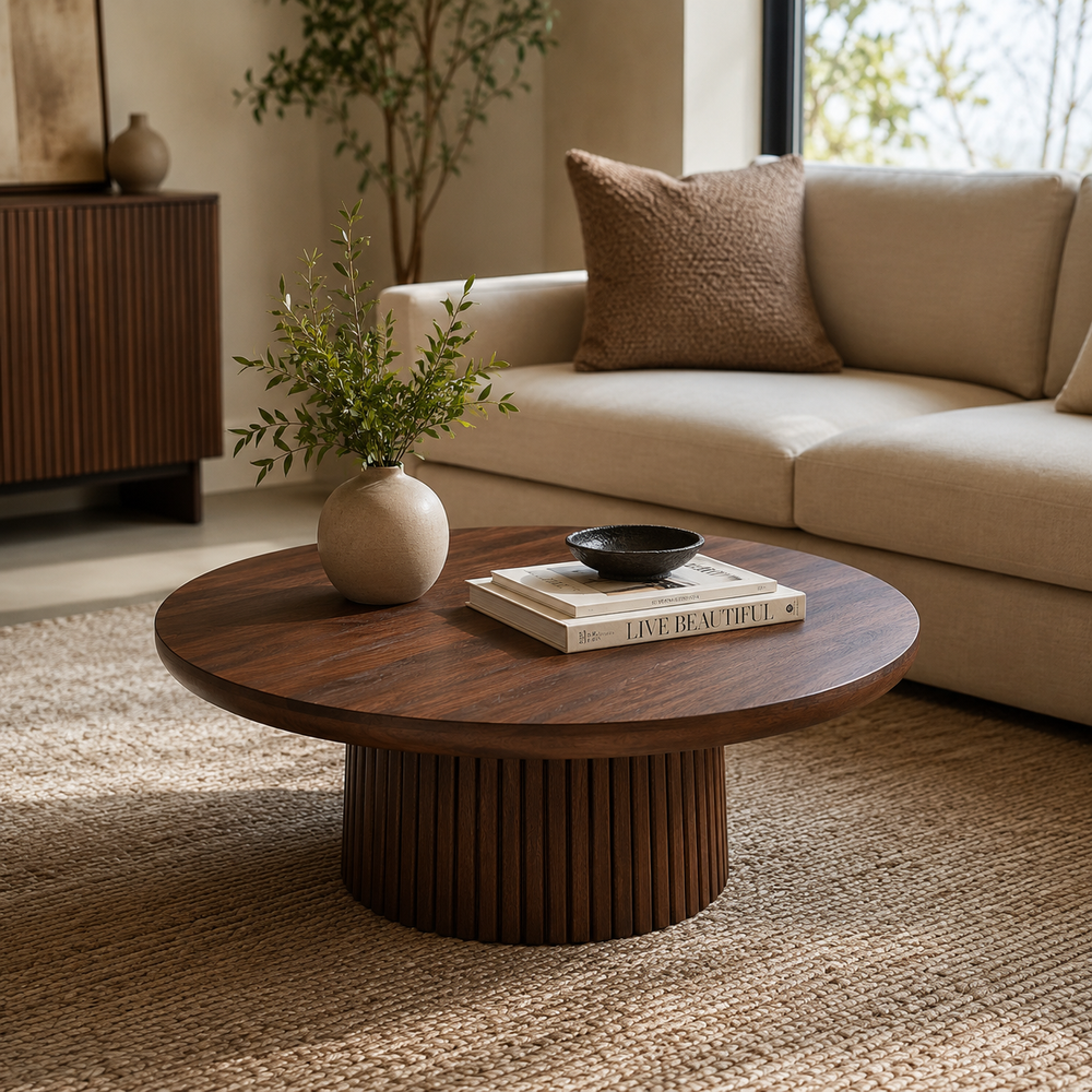 Agnus Coffee Table, Medium - Walnut