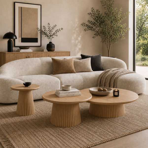 Agnus Table, Set of 3 - Natural
