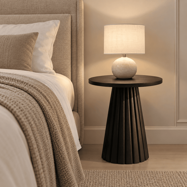 Agnus Bedside Table, Set of 2 - Black