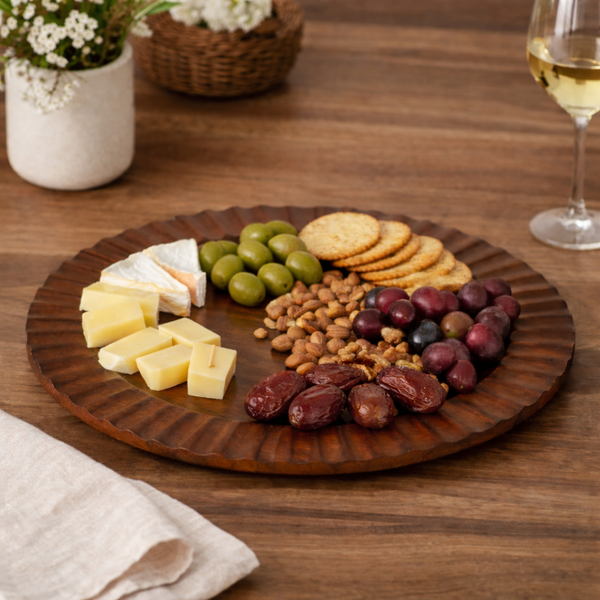 Luvra Wooden Platter - Brown